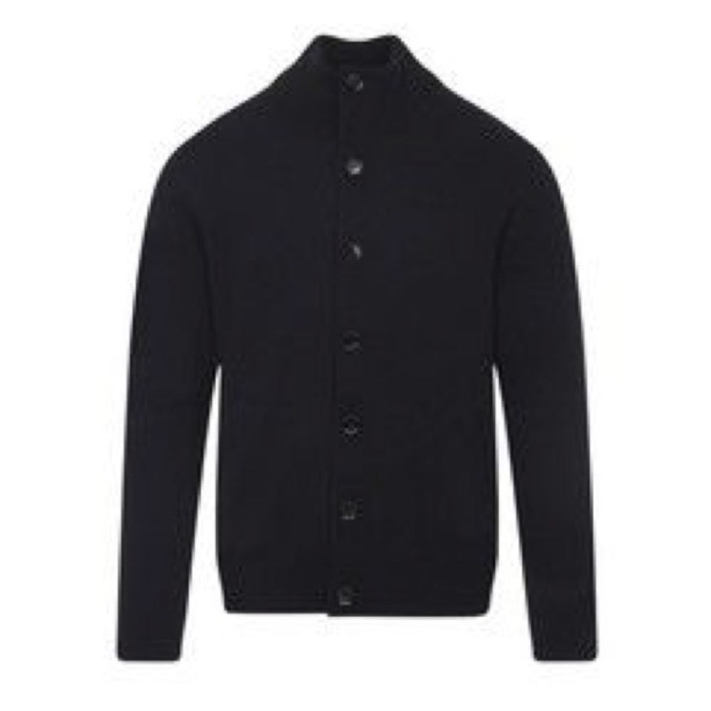Banana Republic Men's Black Cardigan Cotton Sweater Jacket Size Medium NEW